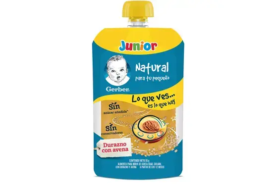 Gerber Pouch Durazno con Avena